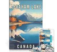 Puzzle 1000 pièces pour Adultes, représentant Le lac Abraham au Canada, Jeu éducatif, Difficile et Stimulant, Collection d'artistes, Beaux-Arts 38x26cm