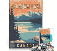 Puzzle 1000 pièces pour Adultes, représentant Le lac Abraham au Canada, Jeu éducatif, Difficile et Stimulant, Collection d'artistes, Beaux-Arts 38x26cm