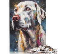 Puzzle 1000 pièces pour Adultes représentant Un Labrador Blanc | | Puzzles pour Adultes, Jeux intellectuels, Cadeaux, 1000 pièces (75 x 50 cm)