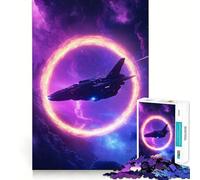 Puzzle 1000 pièces pour adultes représentant un vaisseau spatial entrant dans un anneau un jeu de logique et d'habileté pour une lecture lente et agréable une pièce de collection aux découpes précises