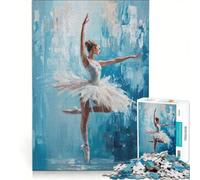 Puzzle 1000 pièces pour Adultes, représentant Une Danseuse de Ballet en Bleu Jeu Pratique, Difficile et Stimulant, idéal pour décorer Un Bureau 50x75cm