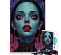 Puzzle 1000 pièces pour Adultes représentant Une Femme Vampire Jeu de mémoire Amusant Découpe Nette Composants Robustes Cadeau Unique pour soulager Le Stress (38x26cm)