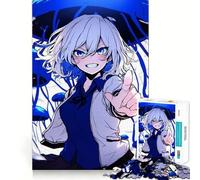 Puzzle 1000 pièces pour Adultes représentant Une Fille d'anime avec Une méduse Bleue Jeu de mémoire Amusant,pièces Robustes et aux découpes nettes Cadeau Unique pour soulager Le Stress (38x26cm)