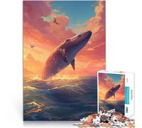Puzzle 1000 pièces pour Adultes Requin-Baleine Volant Jouets Jeux éducatifs Soulagement du Stress Idées Cadeaux 38x26cm