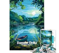 Puzzle 1000 pièces pour Adultes Réserve de biosphère du Delta du Danube Roumanie Jeux relaxants Apprentissage Jouets éducatifs Cadeaux de Noël Secret activités familiales (Taille 50x75cm)