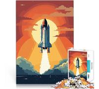 Puzzle 1000 pièces pour Adultes Rétrospective du Lancement de la Navette Spatiale Jeu Stimulant Une œuvre d'art 38x26cm