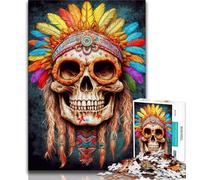 Puzzle 1000 pièces pour Adultes rêves psychédéliques crânes pour Adolescents 1000 pièces pour Jeu éducatif défi Collection d'artistes Beaux-Arts 38x26cm
