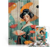 Puzzle 1000 pièces pour Adultes Rêves sereins de Geisha Jouets éducatifs d'apprentissage Renforcer l'amour Entre Les Couples 52x38cm