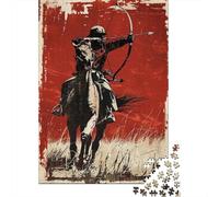 Puzzle 1000 Pièces pour Adultes Ride Like The Wind Horseback Archery Mastery! Puzzles pour Adultes - Anti-Stress - Défi À Relever - Idée Cadeau Anti-Stress 52x38cm/1000pcs