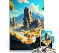 Puzzle 1000 pièces pour Adultes Rivière du Désert Défi Difficile pour soulager Le Stress Car C'est Un pour Toute la Famille 52x38cm