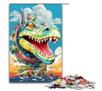 Puzzle 1000 pièces pour Adultes Robot Crocodiles parDe Nombreux Jouets de Puzzle épais et colorés à Faire soi même Excellents Cadeaux de Noël pour Les Adolescents de 75 x 50 cm
