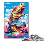 Puzzle 1000 pièces pour Adultes Robot Crocodiles parDe Nombreux Jouets de Puzzle épais et colorés à Faire soi même Excellents Cadeaux de Noël pour Les Adolescents de 75 x 50 cm