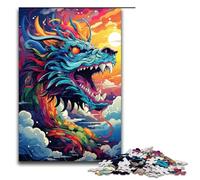 Puzzle 1000 pièces pour Adultes Robot Dragon par SplattersLots de Puzzles colorés épais Jeux de détente Jeu Familial Soulagement du Stress Défi Difficile 75x50cm