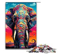 Puzzle 1000 pièces pour Adultes Robot Elephant par SplattersLots de Puzzles colorés épais Jeux de détente Jeu Familial Soulagement du Stress Défi Difficile 75x50cm