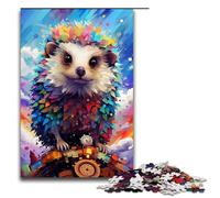 Puzzle 1000 pièces pour Adultes Robot Hérisson par SplattersLots de Puzzles colorés épais Jeu Pratique décoration d'intérieur Unique et Cadeaux 75x50cm