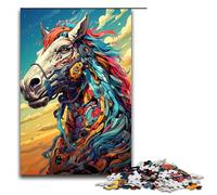 Puzzle 1000 pièces pour Adultes Robot Horse par SplattersLots of Thick Coloured Cloud Puzzle Hands on Game 75x50cm