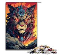 Puzzle 1000 pièces pour Adultes Robot Lynx par SplattersLots de Puzzles épais et colorés pour Nuages Cadeaux d'anniversaire Cadeaux pour Adolescents de 14 Ans et Plus 75 x 50 cm
