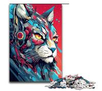 Puzzle 1000 pièces pour Adultes Robot Lynx par SplattersLots de Puzzles épais et colorés pour Nuages Cadeaux d'anniversaire Cadeaux pour Adolescents de 14 Ans et Plus 75 x 50 cm