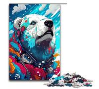 Puzzle 1000 pièces pour Adultes Robot Ours Polaire par SplattersLots de Puzzles éducatifs épais et colorés pour Anniversaire Noël 75x50cm