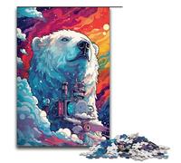 Puzzle 1000 pièces pour Adultes Robot Ours Polaire par SplattersLots de Puzzles épais et colorés pour Adultes Puzzle en Bois Jeu Stimulant 75x50cm