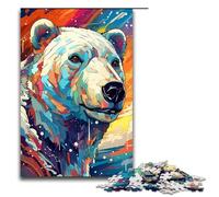 Puzzle 1000 pièces pour Adultes Robot Ours Polaire par SplattersLots of Thick Colorful Jigsaw Jeux de détente Jeu Familial Soulagement du Stress Défi Difficile 75x50cm