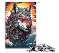 Puzzle 1000 pièces pour Adultes Robot Wolf par SplattersLots of Thick Coloured Clouds Jigsaw Relax Games Family Game Stress Relief Difficult Challenge 1000 PCS