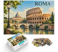 Puzzle 1000 pièces pour Adultes, Roma Architectural Illustration | Pour profiter d'un w nd calme à la maison : ce puzzle adulte 1000 pièces se prête aux après-midis tranquilles.