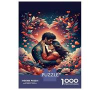 Puzzle 1000 Pièces pour Adultes Romantic Love Story Puzzles pour Adultes Analyse Et Logique Liste De Souhaits avec Le Père Noël Cadeaux Uniques pour Un Anniversaire Et Noël 52x38cm/1000pcs