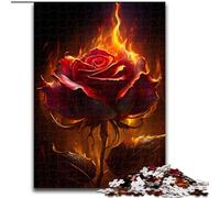 Puzzle 1000 pièces pour Adultes, Rose brûlante, en Carton, Casse-tête Stimulant à Faire soi-même, Jeu Familial idéal ou Cadeau décoratif, 1000 pièces(26x38cm)