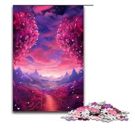 Puzzle 1000 pièces pour Adultes Rose Road to The Sky Jouets à Faire soi même Superbes Cadeaux de Noël pour Adolescents de 14 Ans 75 x 50 cm