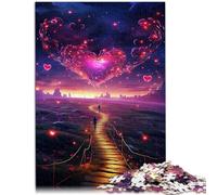 Puzzle 1000 pièces pour Adultes Rose Road to The Sky pour Cadeaux de Puzzle 26x38cm Cadeaux pour Les Amis et la Famille pour Les 14 Ans et Plus