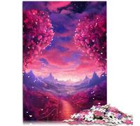 Puzzle 1000 pièces pour Adultes Rose Road to The Sky Puzzle éducatif d'apprentissage 26x38cm Offre des Cadeaux pour Toute la Famille