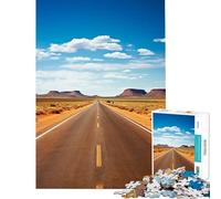 Puzzle 1000 pièces pour Adultes Route Solitaire dans l'Outback défi éducatif décoration Murale Jouet Anti-Stress pour Les 14 Ans et Plus (38x52cm)