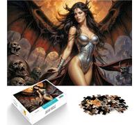 Puzzle 1000 pièces pour Adultes Royaume de Lilith Défi Difficile pour soulager Le Stress Liste de souhaits avec Le Père Noël 52x38cm
