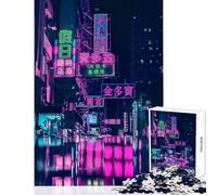 Puzzle 1000 pièces pour Adultes Rue de Tokyo Décoration intérieure Jouet Cadeau d'anniversaire Activités familiales (38x26cm)