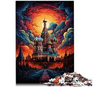 Puzzle 1000 pièces pour Adultes Russie carré Rouge Jeu de réflexion 26x38cm Anniversaire Unique et Cadeaux pour Les Adolescents de 14 Ans et Plus