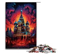 Puzzle 1000 pièces pour Adultes Russie Carré Rouge Puzzle Casse tête Cadeaux d'anniversaire de Noël 75x50cm
