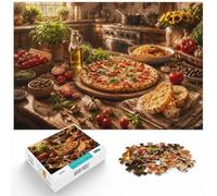 Puzzle 1000 pièces pour Adultes, Rustic Italian Kitchen Feast | Pour faire un puzzle à la maison : ce puzzle pour adultes de 1000 pièces offre un loisir calme à la maison.