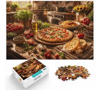 Puzzle 1000 pièces pour Adultes, Rustic Italian Kitchen Feast | Pour se détendre autour du Nouvel An : ce puzzle adulte 1000 pièces convient aux journées calmes autour de Noël.