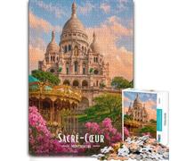 Puzzle 1000 pièces pour Adultes, Sacré-Cœur Basilica, Montmartre, Paris | Pour un moment utile, activité sans écran pour adultes autour d’une table, pour partager un loisir.