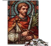 Puzzle 1000 pièces pour Adultes Saint A Vitrail Puzzle Cadeau DIY Amusant Convient pour la décoration de la Maison, du Salon ou du Bureau (Taille 26x38cm)