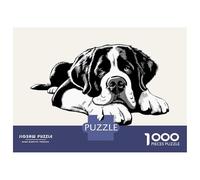 Puzzle 1000 Pièces pour Adultes Saint Bernard Puzzles pour Adultes - Défi Difficile - Liste De Souhaits avec Le Père Noël - Cadeaux d'anniversaire Uniques 52x38cm/1000pcs