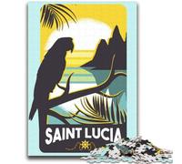 Puzzle 1000 pièces pour Adultes Sainte-Lucie Jeu éducatif Familial Décoration Murale Cadeaux d'anniversaire et de Noël Uniques (Taille 38x52cm)