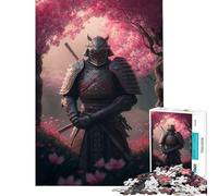 Puzzle 1000 pièces pour Adultes Sakura Samouraï Guerrier Jouet Jeu intellectuel Jeu Familial Convient aux Couples Excellent Cadeau pour Les Amateurs de Jeux (Dimensions 38x26cm)
