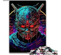 Puzzle 1000 pièces pour Adultes Samouraï en Bois, Divertissement Relaxant, Cadeau de Noël idéal et décoration d'intérieur(1000 pièces, 50x75cm)
