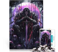 Puzzle 1000 pièces pour Adultes Samouraï Japonais Dark Fantasy Entraînez Votre Cerveau et Vos Mains Bon Cadeau 38x52cm