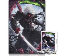 Puzzle 1000 pièces pour Adultes, samouraï Japonais musclé et Sombre, activités familiales, Jeu de réflexion, et Jouet (Taille 38x26cm)