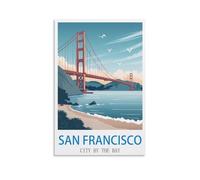 Puzzle 1000 pièces pour Adultes, San Francisco City by The Bay, Puzzle Durable pour Adolescents, Cadeau, Puzzle Classique, défi cérébral, Jeu Difficile, 38 x 26 cm