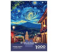 Puzzle 1000 Pièces pour Adultes San Jose Costa Rica Nightscape Art Puzzle Casse-tête Jeu De Réflexion Cadeau pour Femmes Difficile Et Stimulant 52x38cm/1000pcs