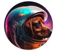 Puzzle 1000 pièces pour Adultes : Saucisse de Teckel de l'espace,Puzzle Rond de 1000 pièces,Casse-tête Stimulant,activité familiale,décoration intérieure,Cadeau de Vacances (Taille : 67,5 x 67,5 cm)
